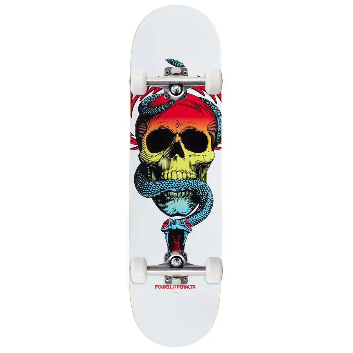 Powell-Peralta Mike Mcgill Skull & Snake Skateboard Complete - Yellow Fade/White - 8.50" 1