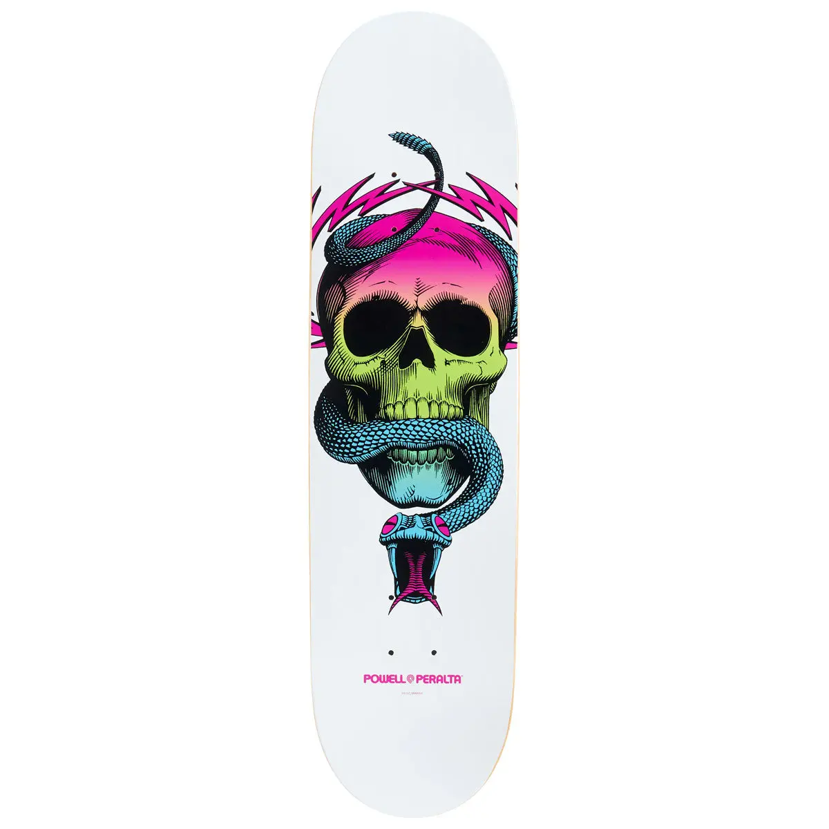 Powell-Peralta Mike Mcgill Skull & Snake Skateboard Deck - Lime Fade/White - 8.00" 1