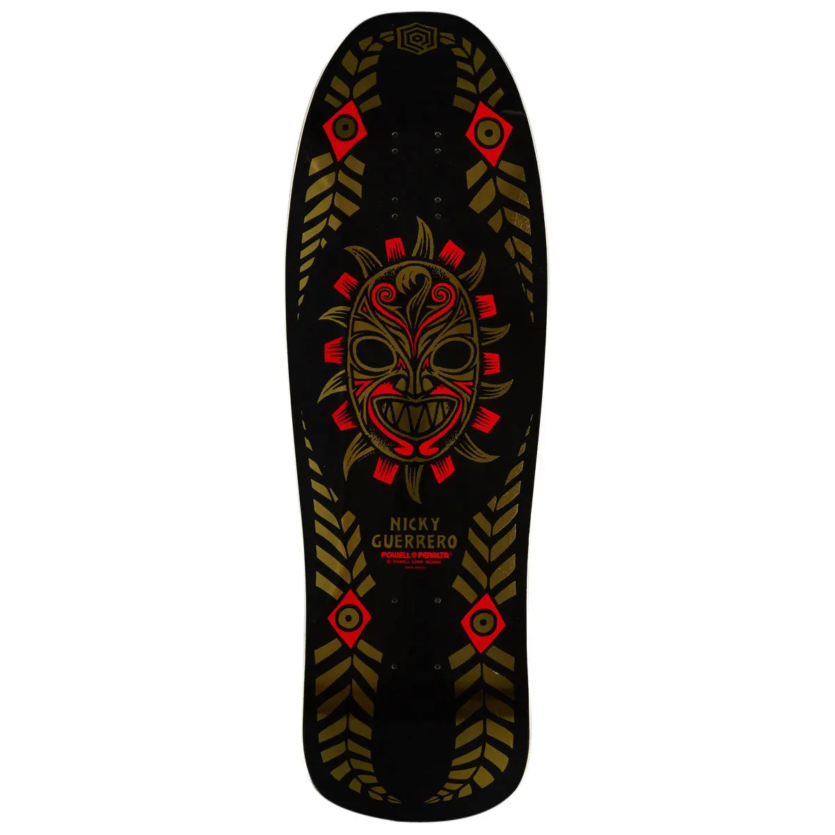 Powell-Peralta Nicky Guerrero Mask 07 Reissue Skateboard Deck - Black/Gold Foil - 10.00" 1