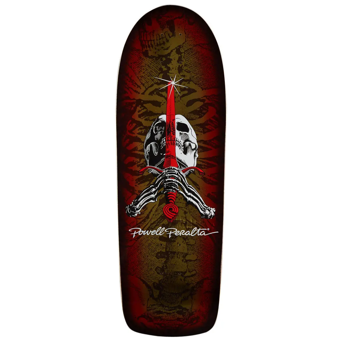 Powell-Peralta Ray Rodriguez Og Skull & Sword Reissue Skateboard Deck - Gold Foil - 10.00" 1