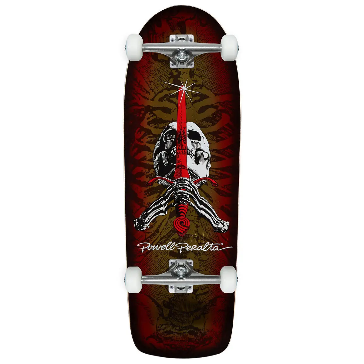 Powell-Peralta Ray Rodriguez Og Skull & Sword Reissue Skateboard Complete - Gold Foil - 10.00" 1