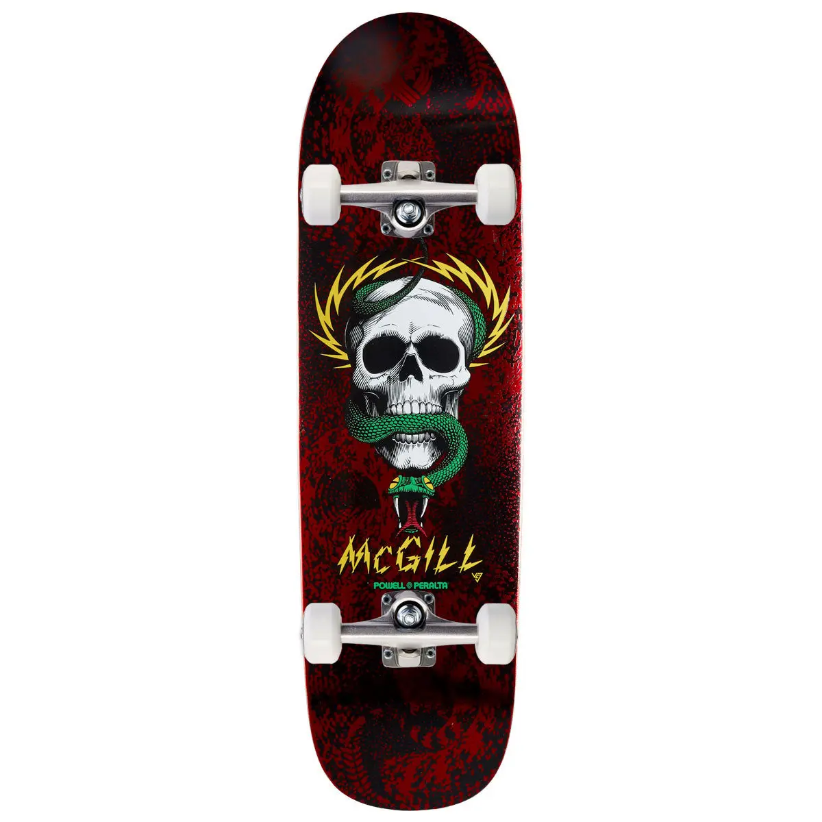 Powell-Peralta Flight Mike Mcgill Skull & Snake Skateboard Complete - Red Foil - 9.01" 1