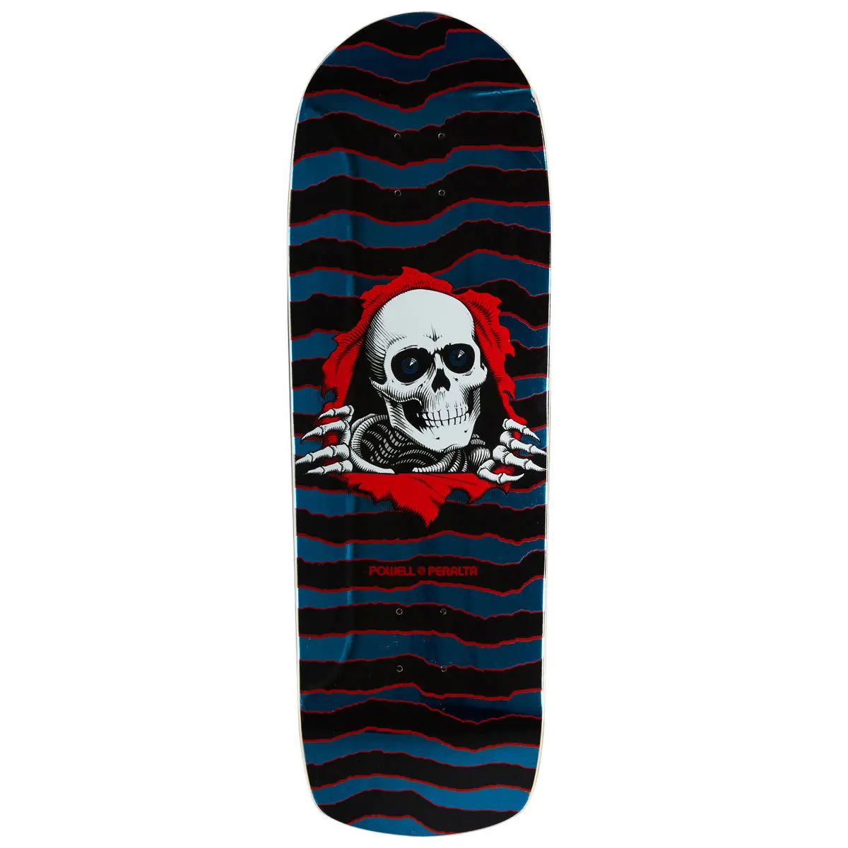 Powell-Peralta Old School Ripper 18 Skateboard Deck - Red/Aqua Foil - 10.00" 1