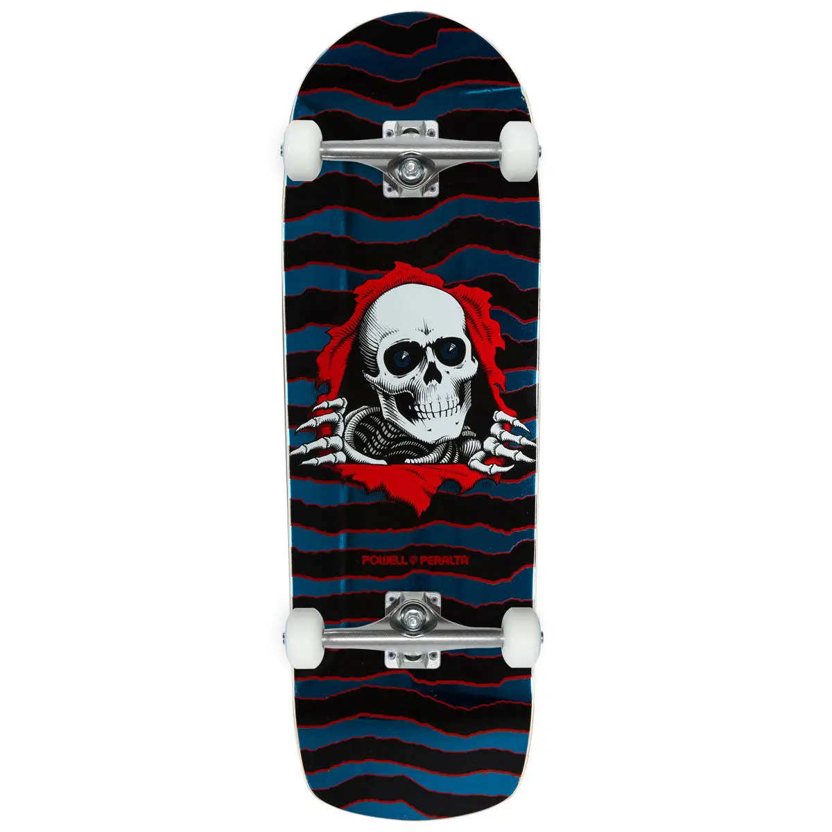 Powell-Peralta Old School Ripper 18 Skateboard Complete - Red/Aqua Foil - 10.00" 1