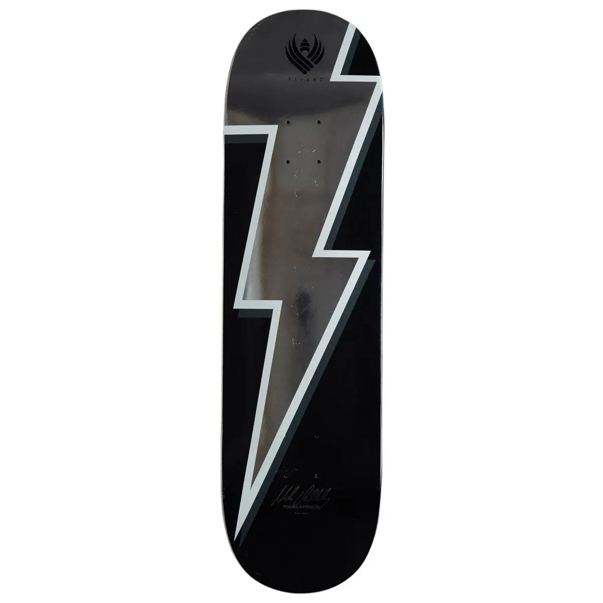 Powell-Peralta Flight Mike Vallely Lightning Bolt 02 Skateboard Deck - Silver Foil - 8.50" 1