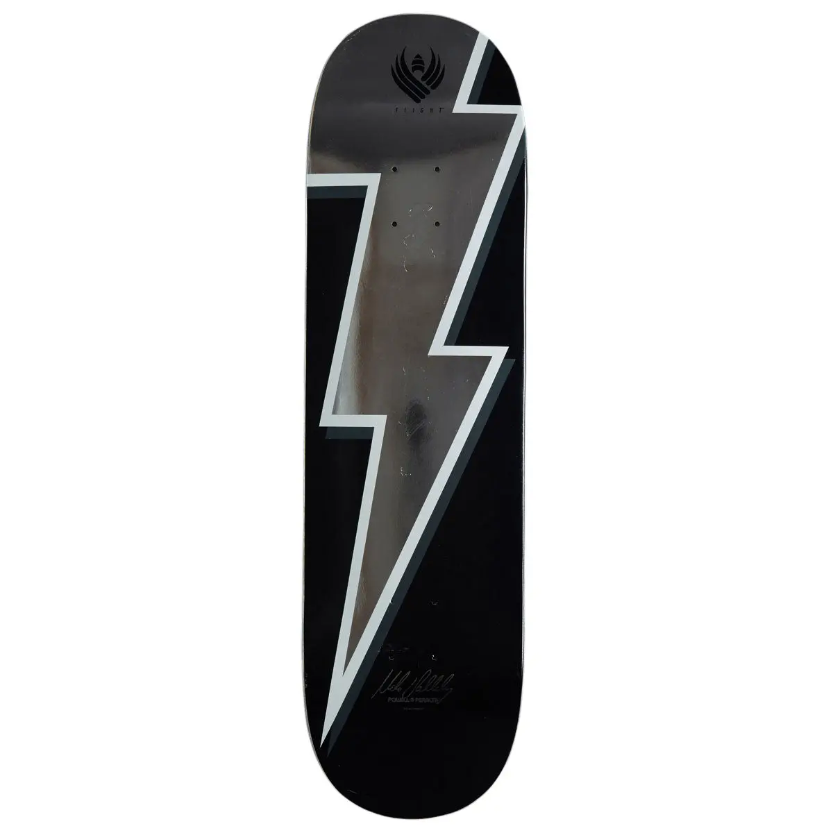 Powell-Peralta Flight Mike Vallely Lightning Bolt 02 Skateboard Deck - Silver Foil - 8.75" 1