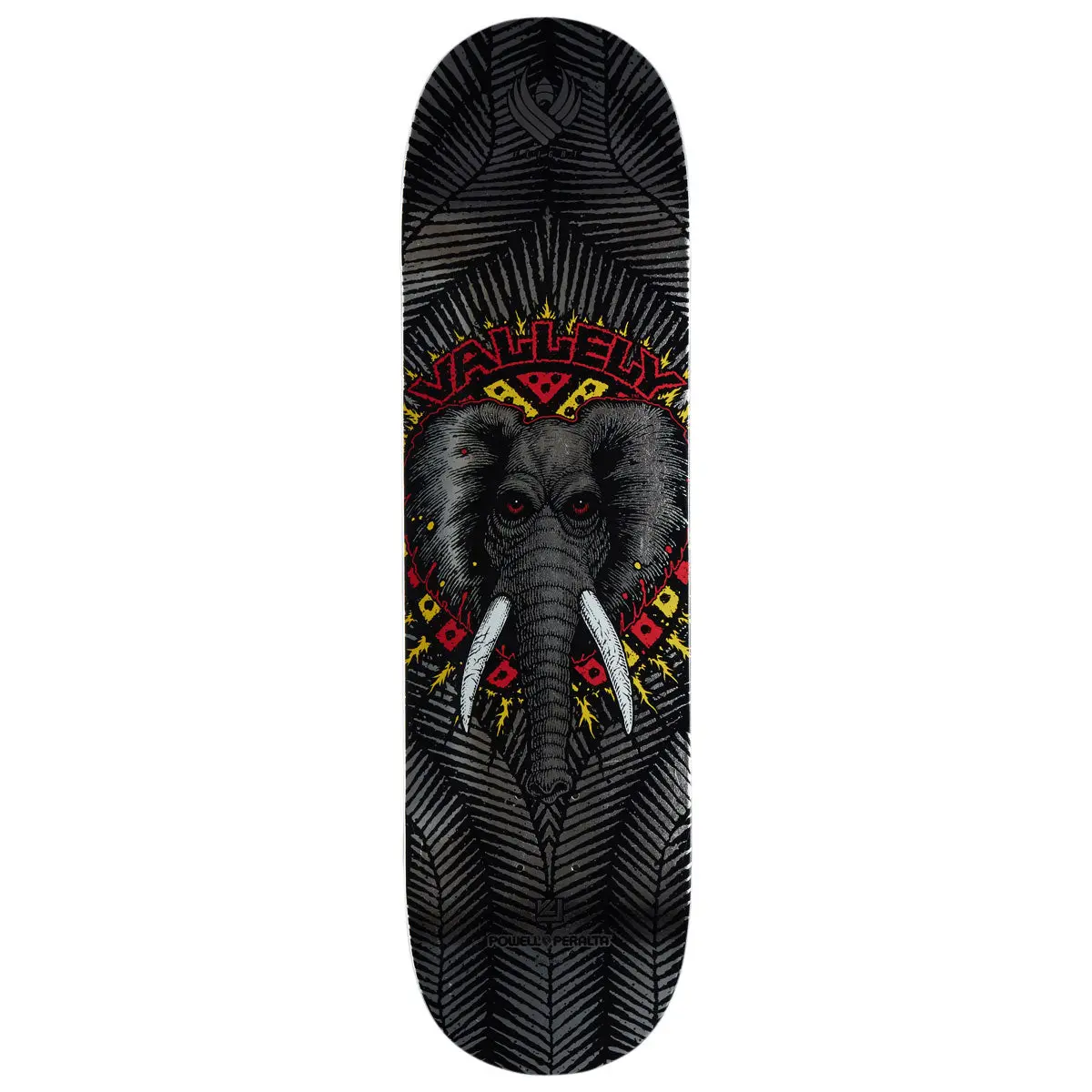 Powell-Peralta Flight Mike Vallely Elephant 02 Skateboard Deck - Silver Foil - 8.38" 1