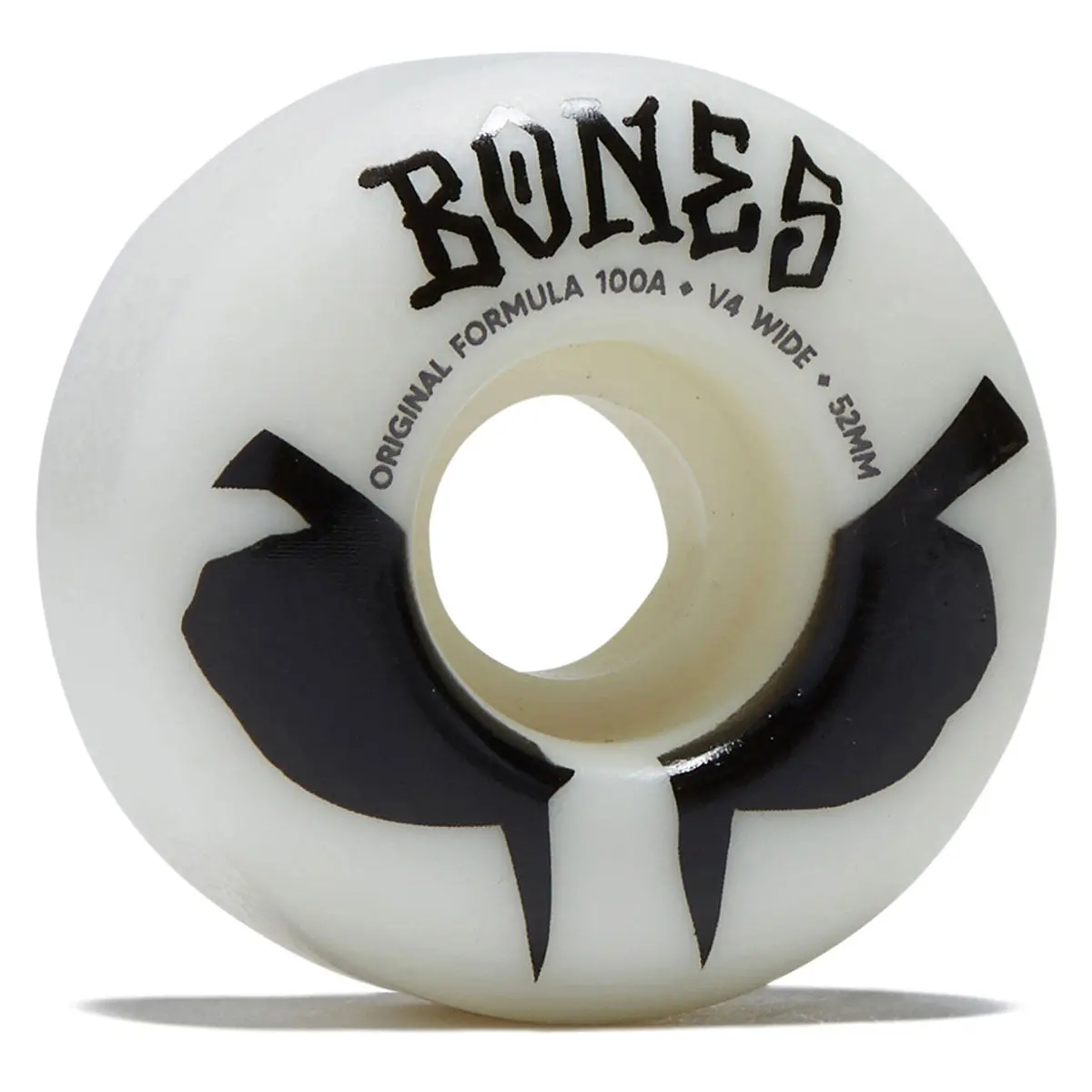 Bones 100S Wides 100A V4 Wide Skateboard Wheels - White 2026 - 52Mm 1