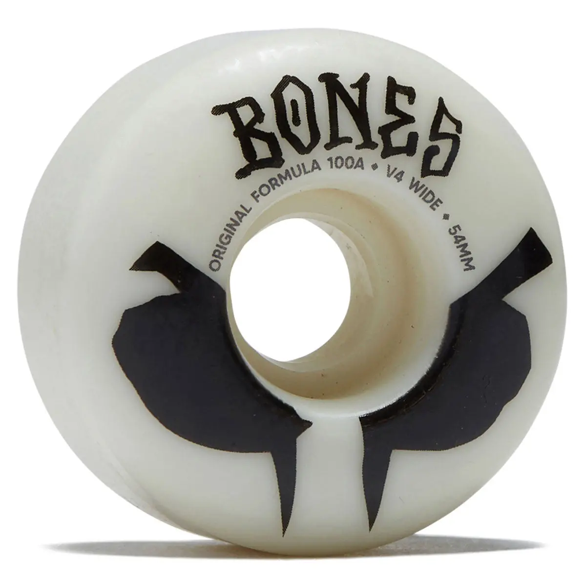 Bones 100S Wides 100A V4 Wide Skateboard Wheels - White 2026 - 54Mm 1