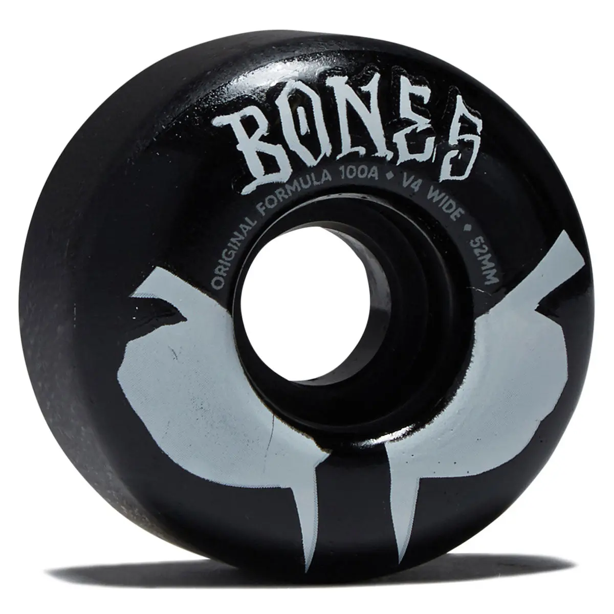 Bones 100S Wides 100A V4 Wide Skateboard Wheels - Black 2026 - 52Mm 1