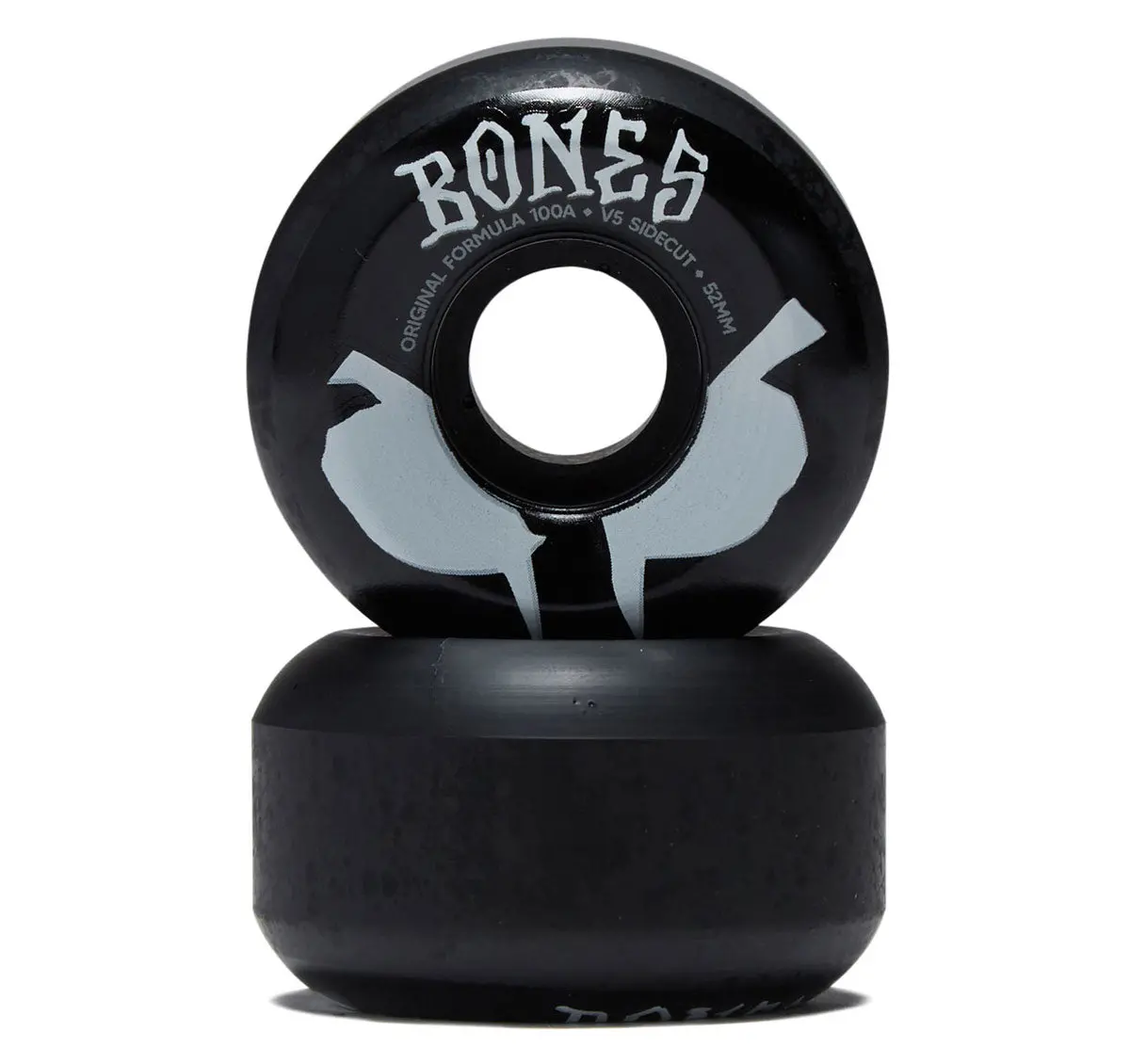 Bones 100S Sidecuts 100A V5 Sidecut Skateboard Wheels - Black 2026 - 52Mm 2