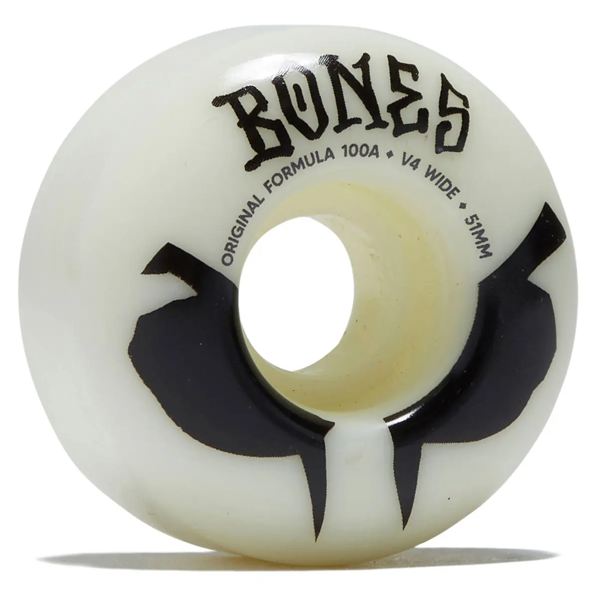 Bones 100S Wides 100A V4 Wide Skateboard Wheels - White 2026 - 51Mm 1