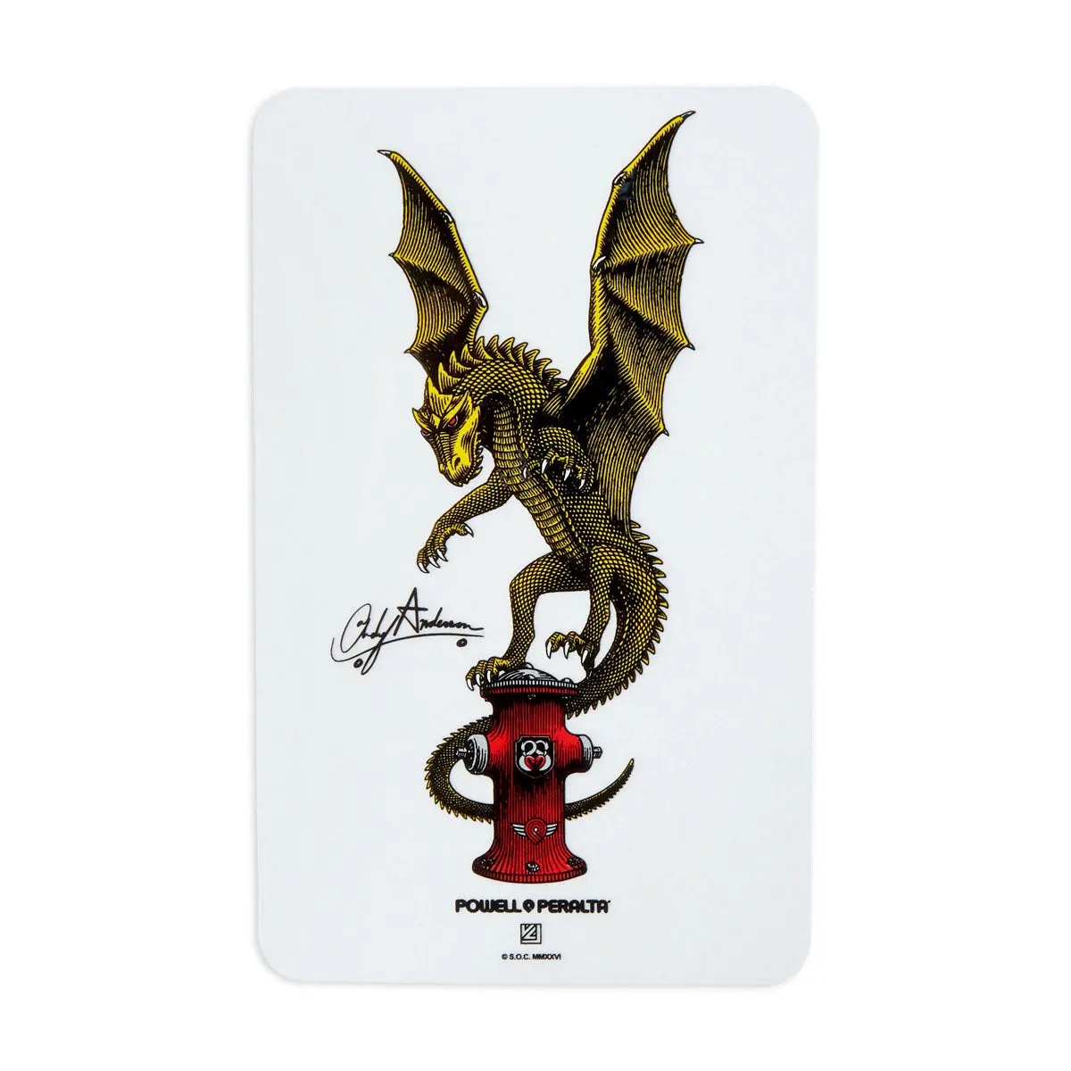 Powell-Peralta Andy Anderson Hydrant Dragon Sticker 1