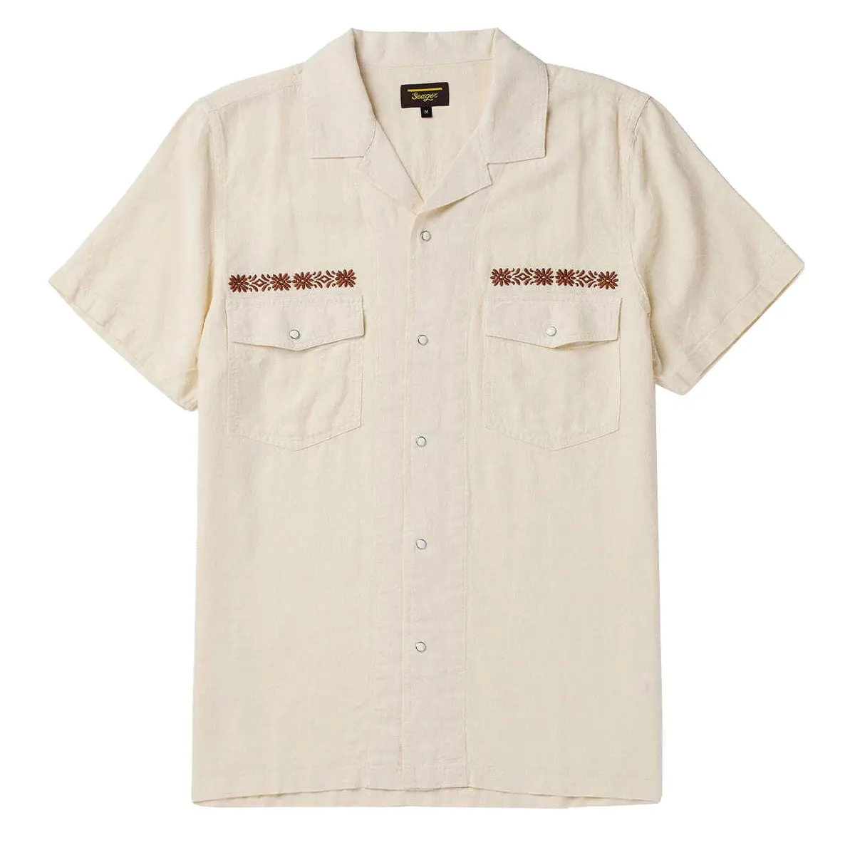 Seager Whippersnapper Embroidered Shirt - White Wash 1