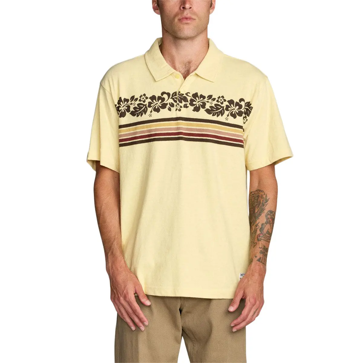 Rvca Cutback Polo Shirt - Butter 1