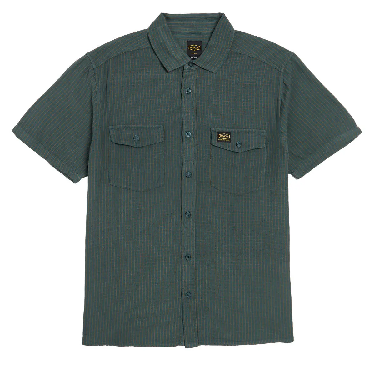Rvca Dayshift Plaid Shirt - Duck Blue 1
