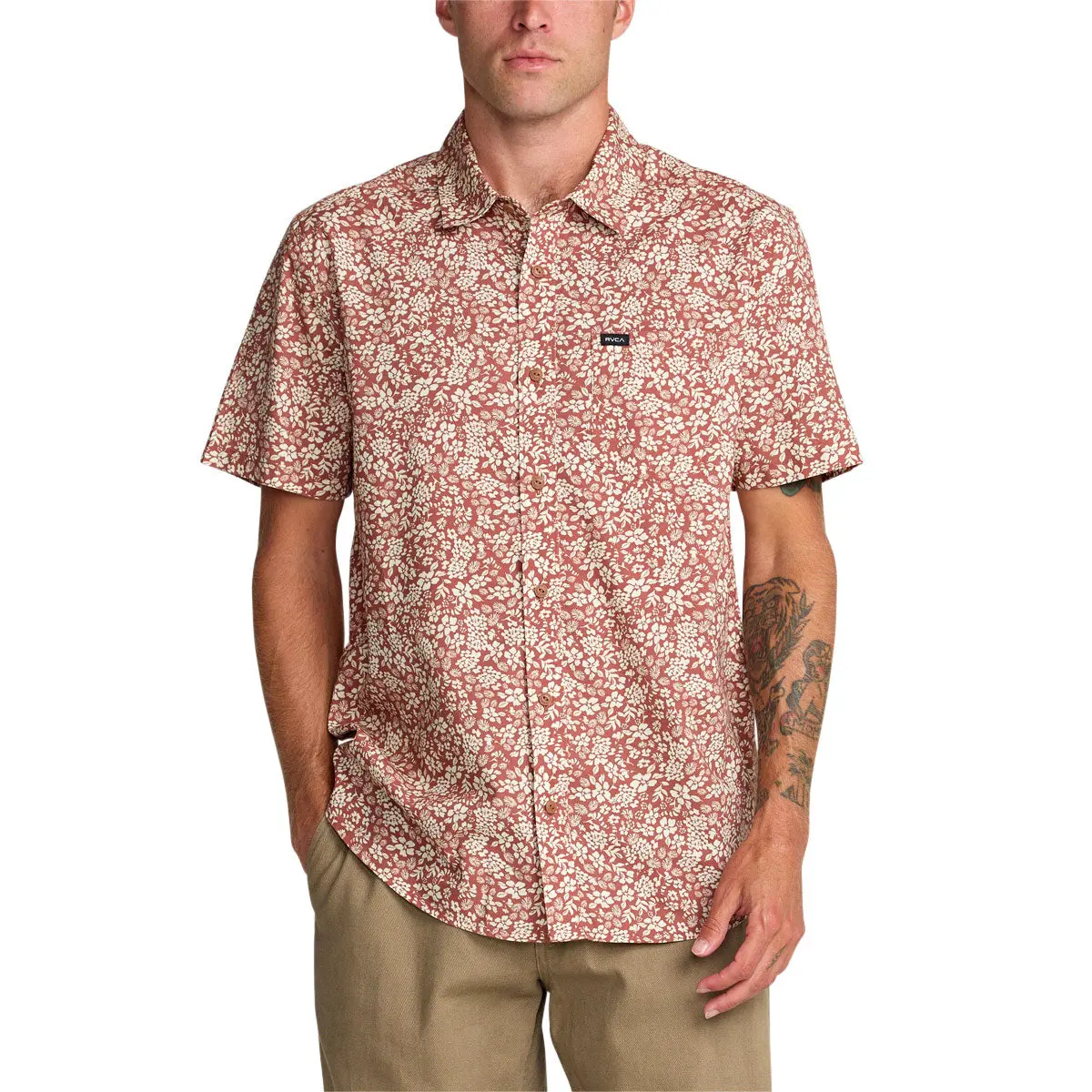 Rvca Botanical Shirt - Rawhide 1