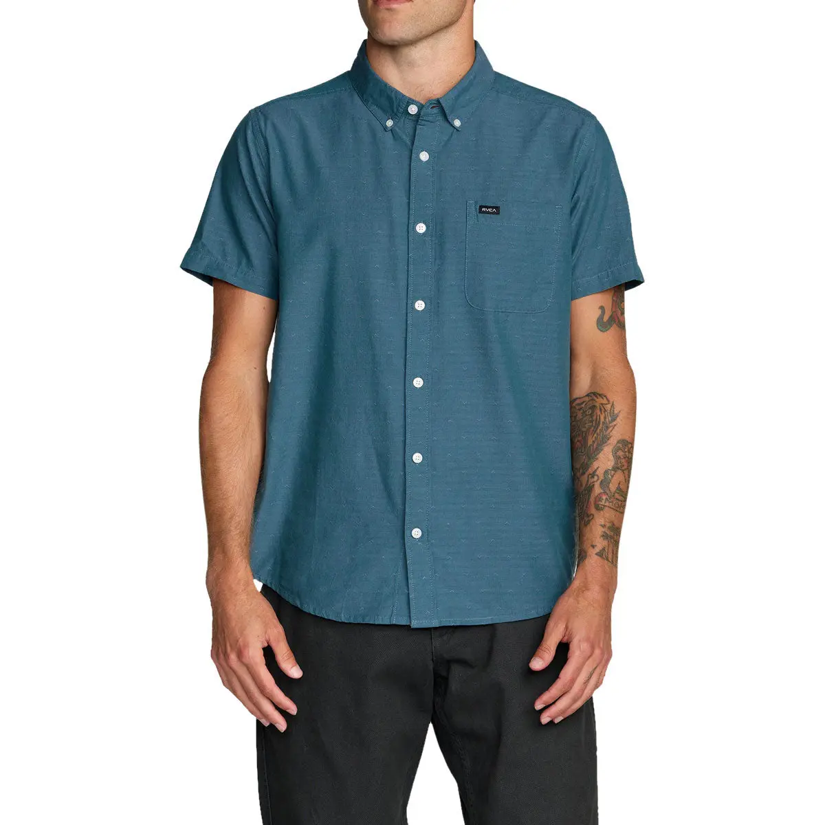 Rvca Thatll Do Dobby Shirt - Atlantic 1