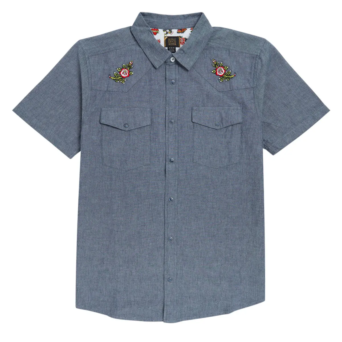Rvca Rosa Chambray Shirt - Indigo 1