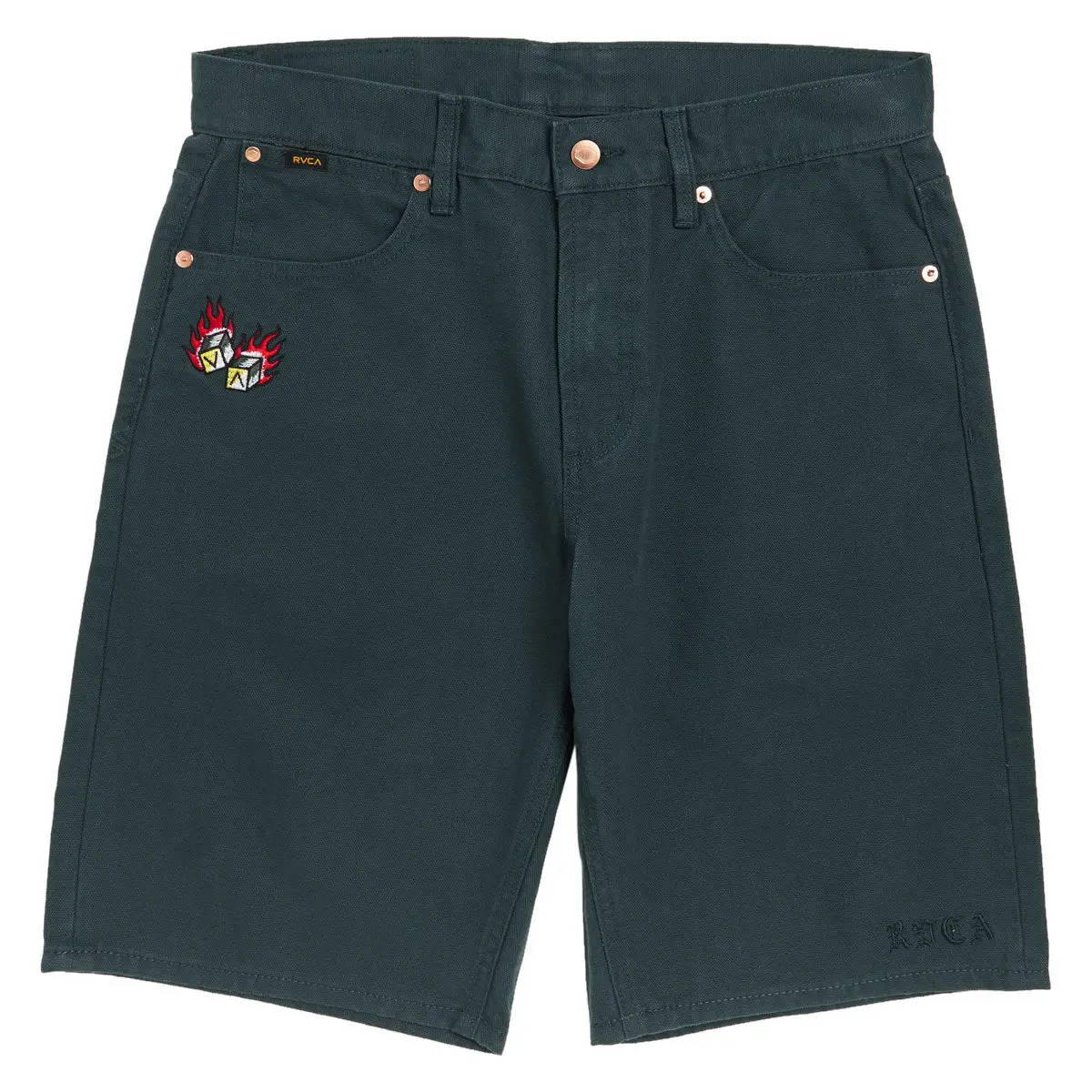 Rvca Kaleb 5 Pocket 21 Shorts - Hunter Green 1