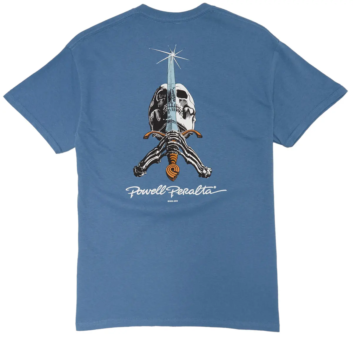 Powell-Peralta Skull And Sword T-Shirt - Indigo Blue 1