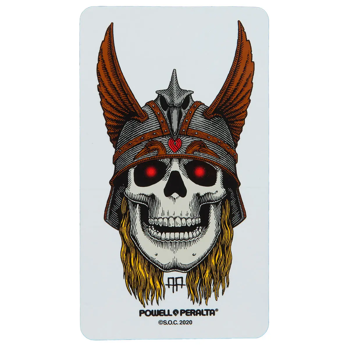 Powell-Peralta Andy Anderson Skull Sticker - 3.00" 1