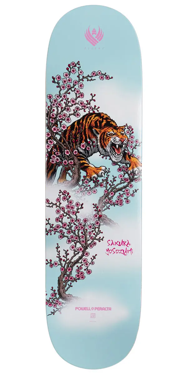 Powell-Peralta Flight Sakura Yosozumi Tiger Skateboard Deck - Blue - 8.25" 1