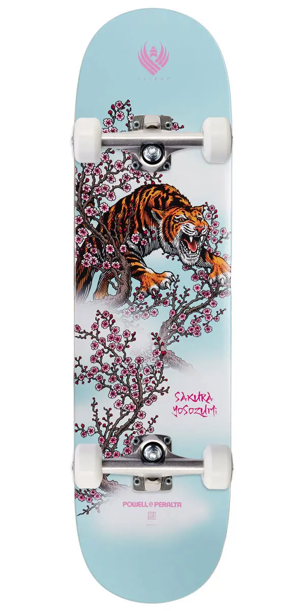 Powell-Peralta Flight Sakura Yosozumi Tiger Skateboard Complete - Blue - 8.25" 1