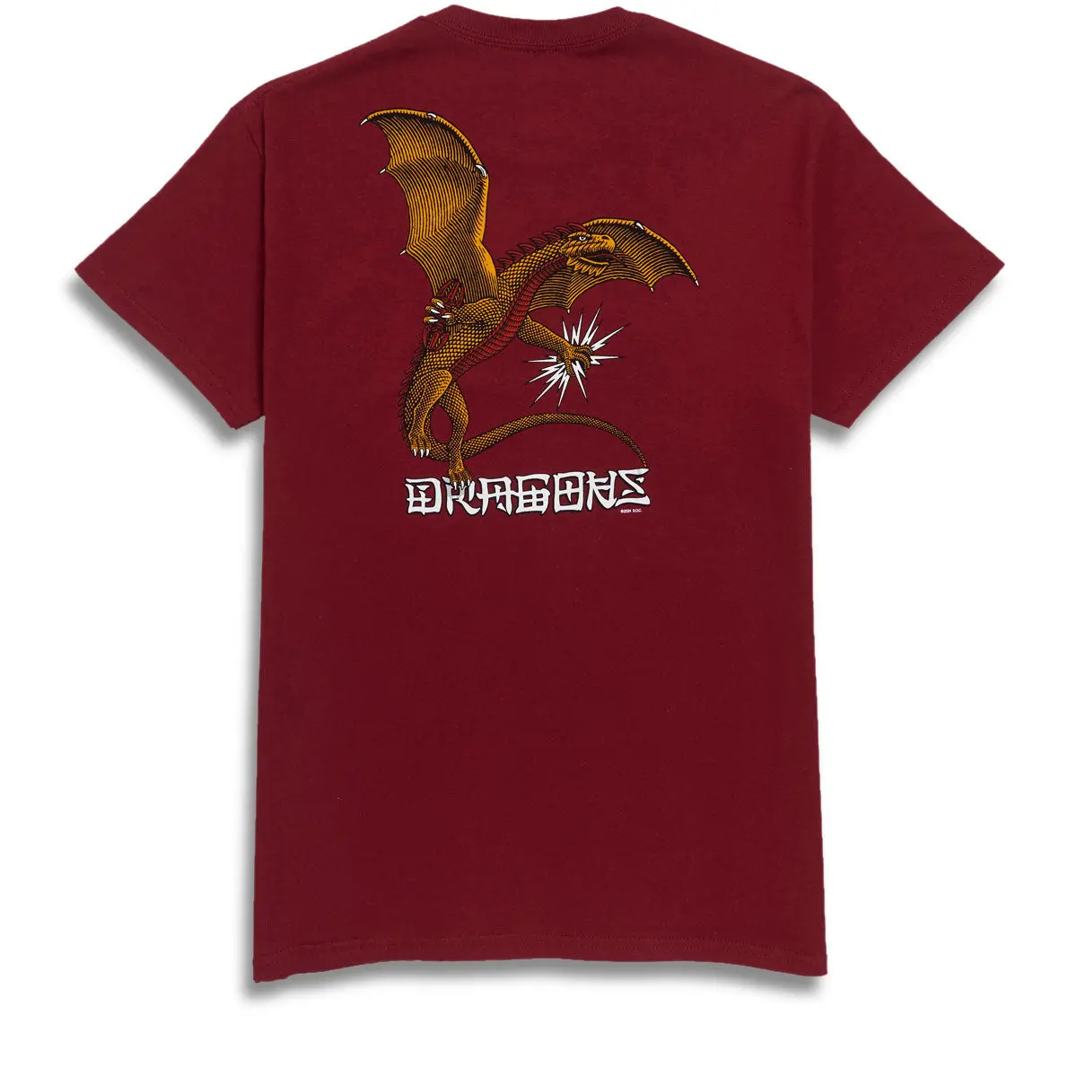 Powell-Peralta Dragons Logo T-Shirt - Burgundy 1