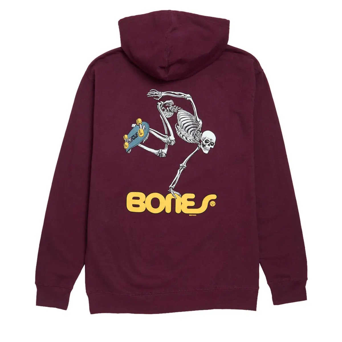 Powell-Peralta Skateboard Skeleton Hoodie - Maroon 1