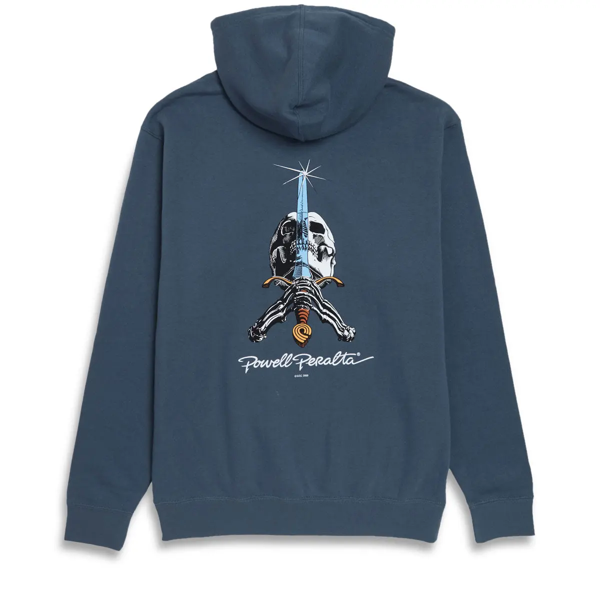 Powell-Peralta Skull And Sword Hoodie - Storm Blue 1