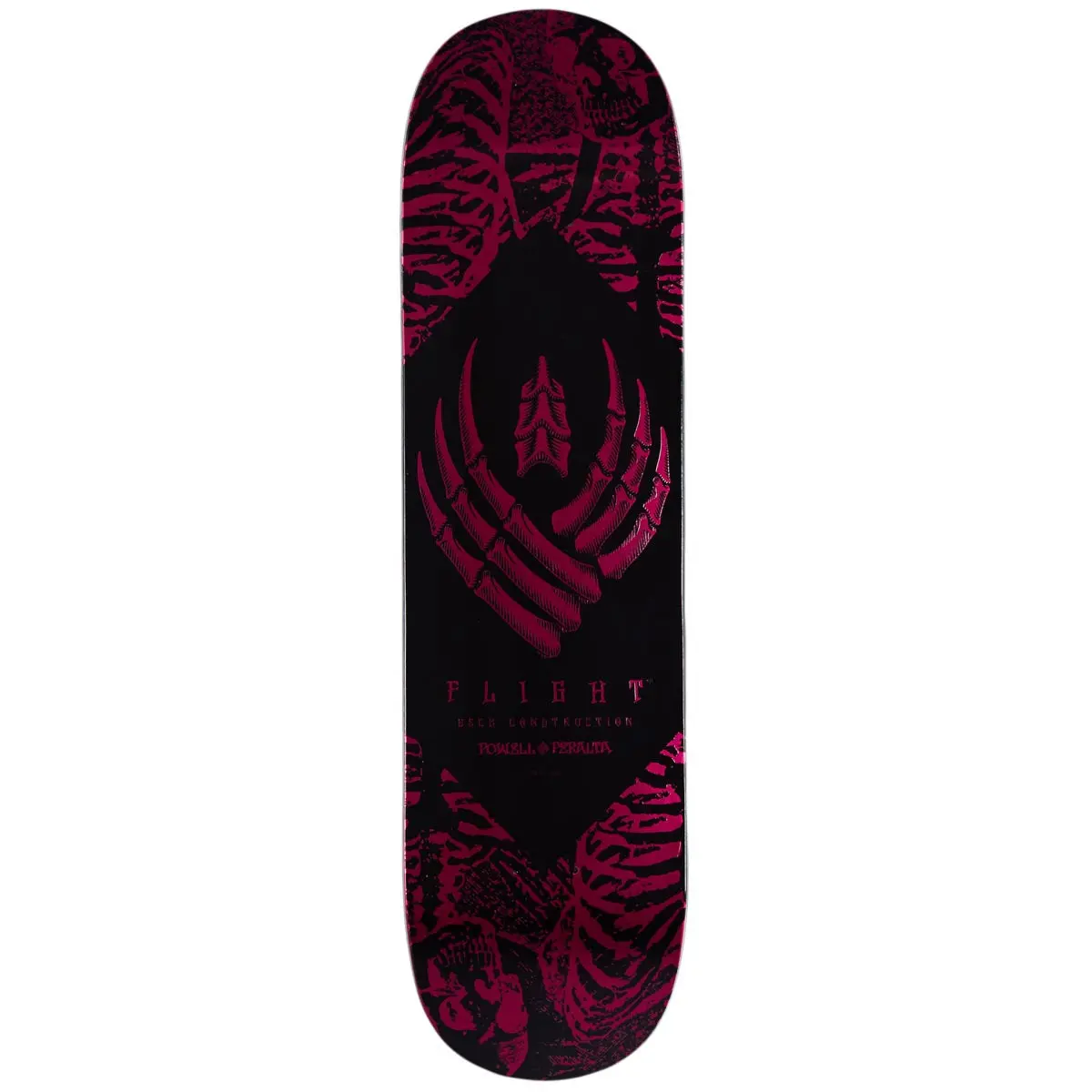 Powell-Peralta Flight Skeleton Skateboard Deck - Pink Foil - 8.00" 1