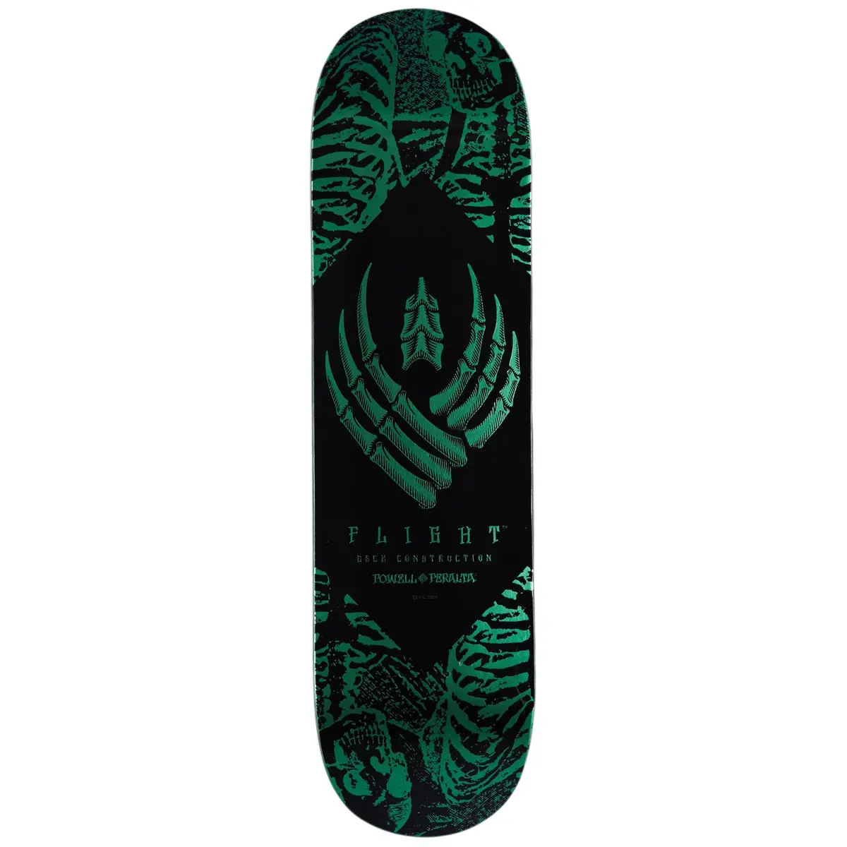 Powell-Peralta Flight Skeleton Skateboard Deck - Teal Foil - 8.13" 1