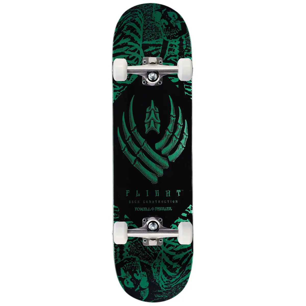 Powell-Peralta Flight Skeleton Skateboard Complete - Teal Foil - 8.13" 1