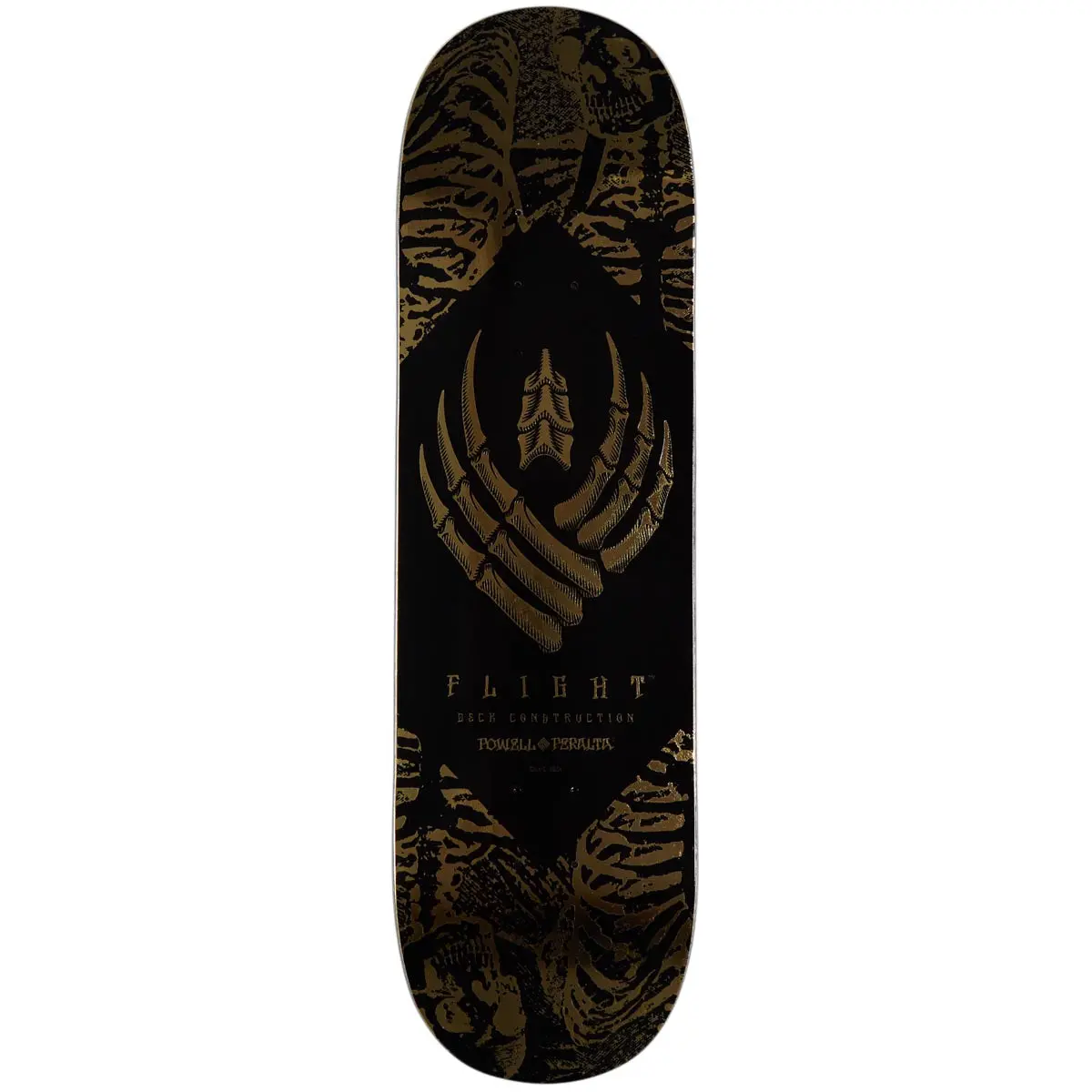 Powell-Peralta Flight Skeleton Skateboard Deck - Gold Foil - 8.63" 1