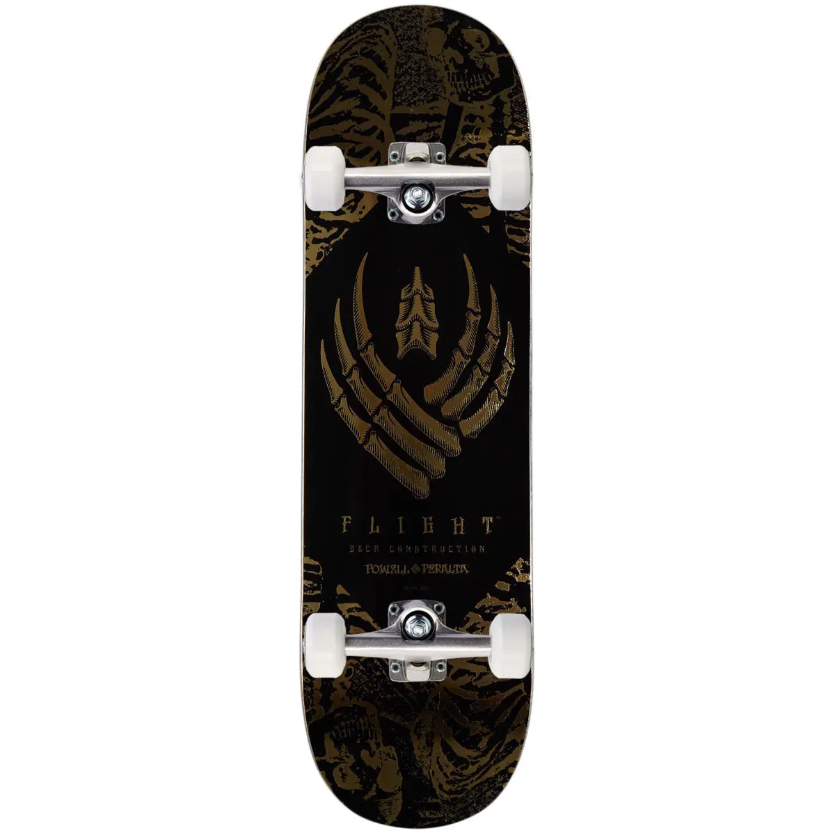Powell-Peralta Flight Skeleton Skateboard Complete - Gold Foil - 8.63" 1