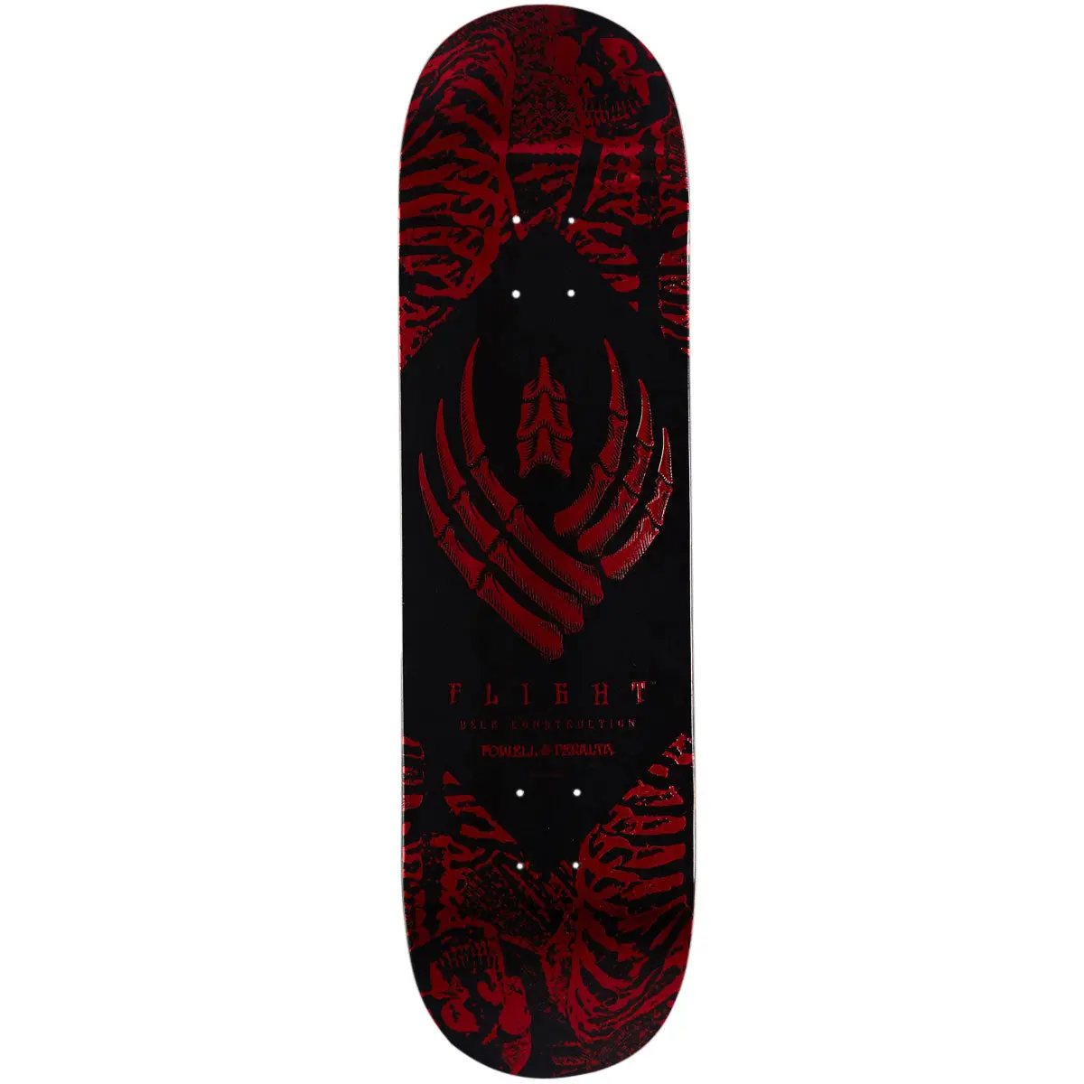 Powell-Peralta Flight Skeleton Skateboard Deck - Red Foil - 8.38" 1