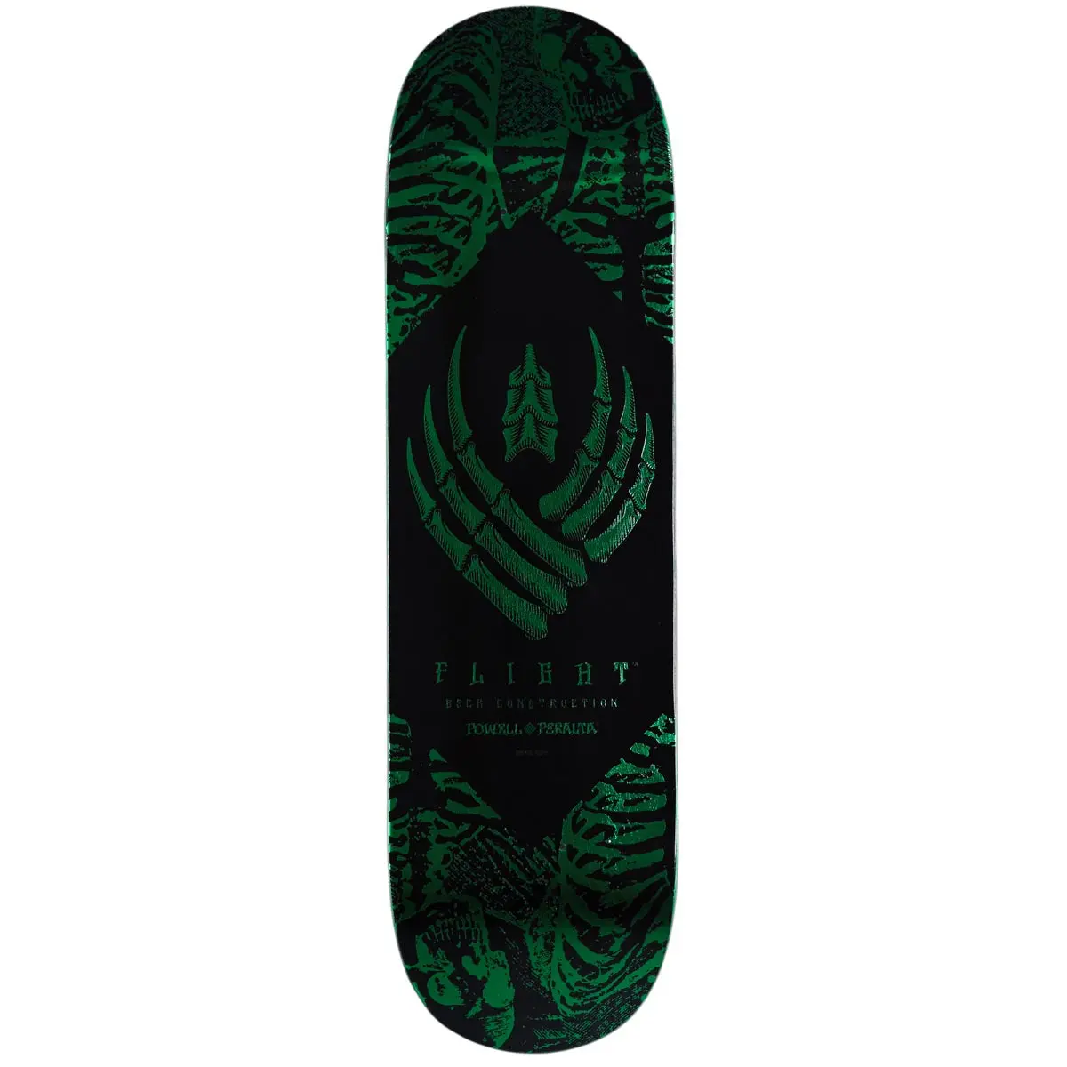 Powell-Peralta Flight Skeleton Skateboard Deck - Green Foil - 8.50" 1