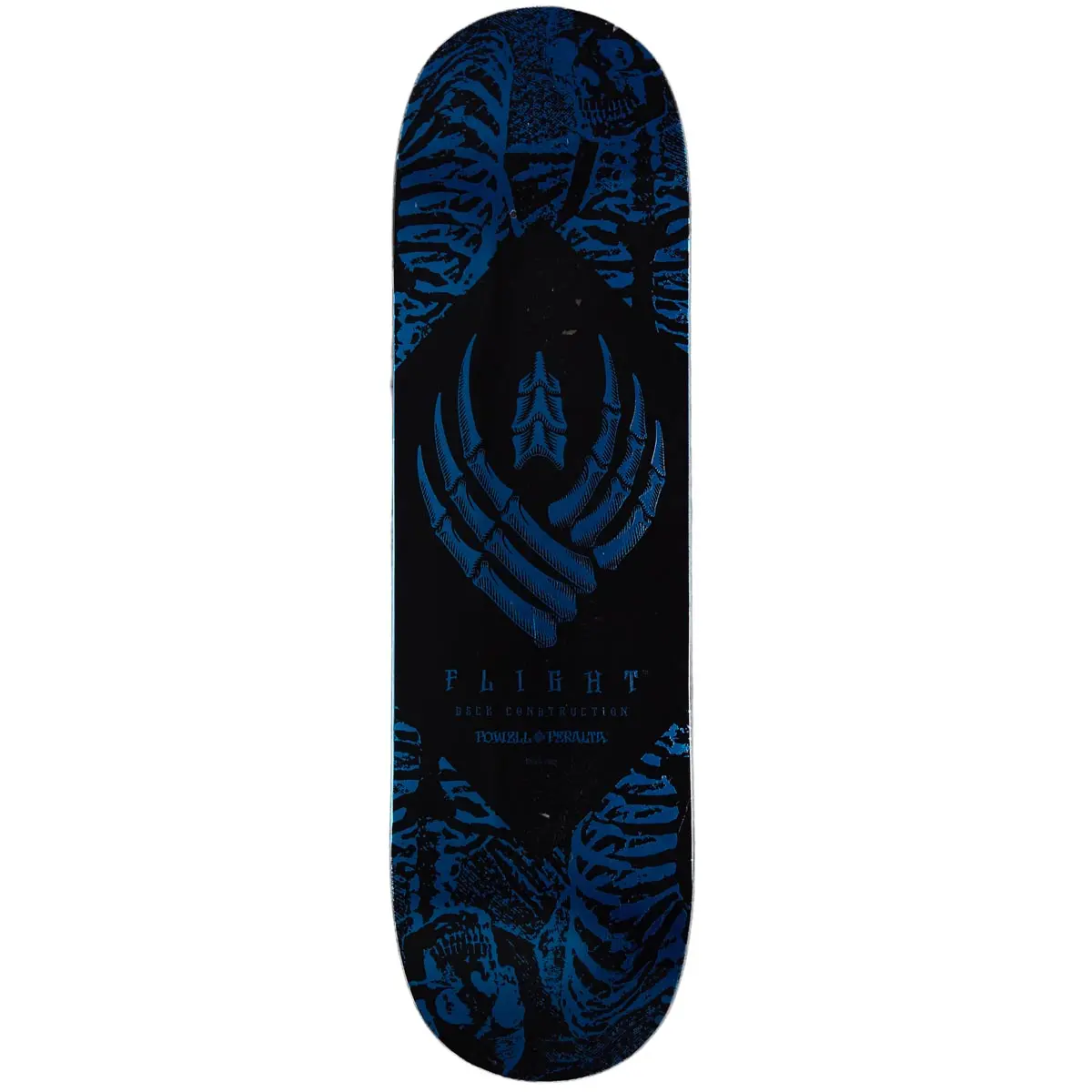 Powell-Peralta Flight Skeleton Skateboard Deck - Blue Foil - 8.75" 1