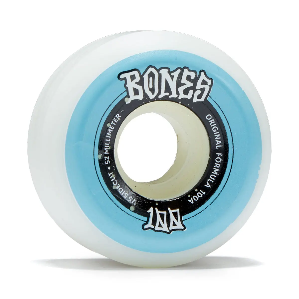 Bones 100S Sidecuts 100A V5 Sidecut Skateboard Wheels - White - 52Mm 1