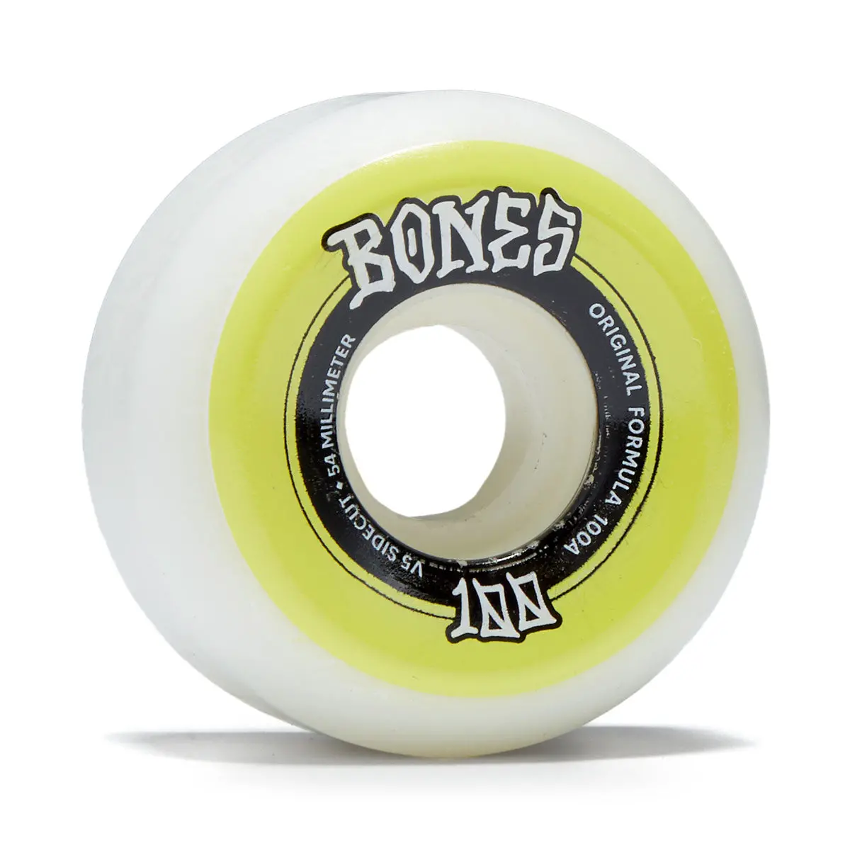 Bones 100S Sidecuts 100A V5 Sidecut Skateboard Wheels - White - 54Mm 1