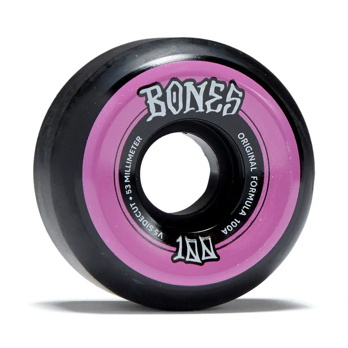 Bones 100S Sidecuts 100A V5 Sidecut Skateboard Wheels - Black - 53Mm 1