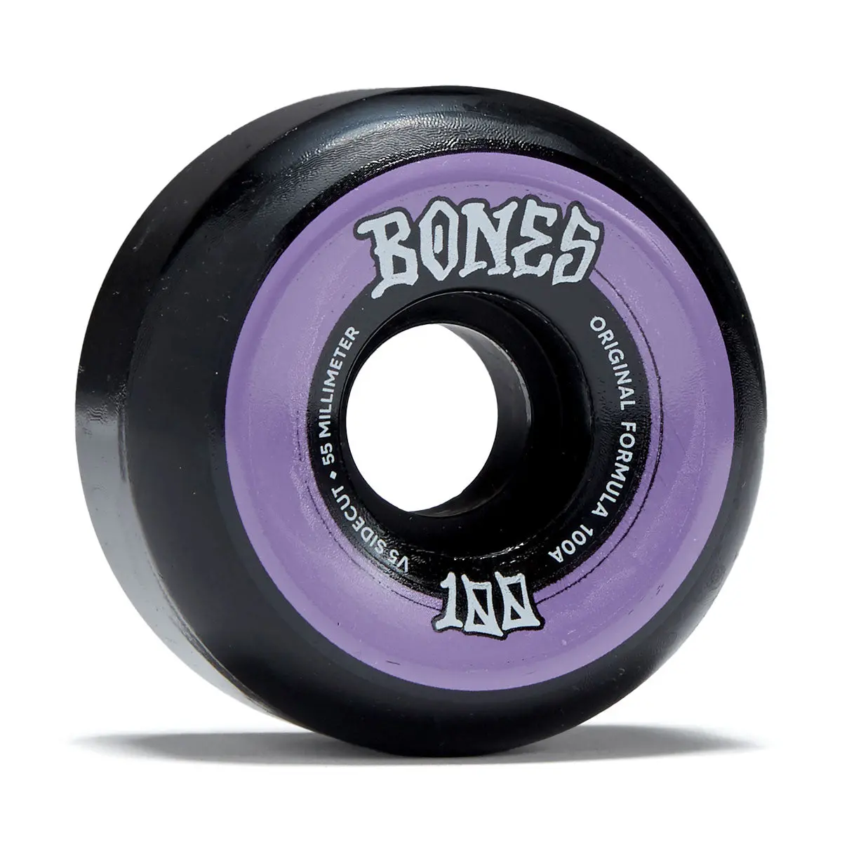 Bones 100S Sidecuts 100A V5 Sidecut Skateboard Wheels - Black - 55Mm 1