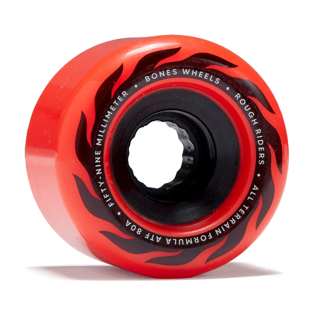 Bones Atf Rough Riders Eternal Flame 80A Skateboard Wheels - Red - 59Mm 1