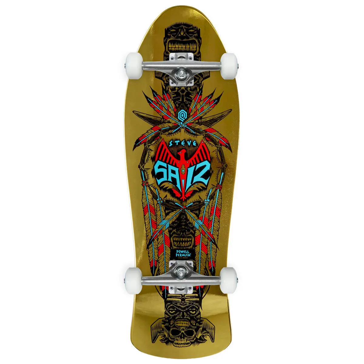 Powell-Peralta Steve Saiz Totem 06 Skateboard Complete - Gold Foil - 10.00" 1