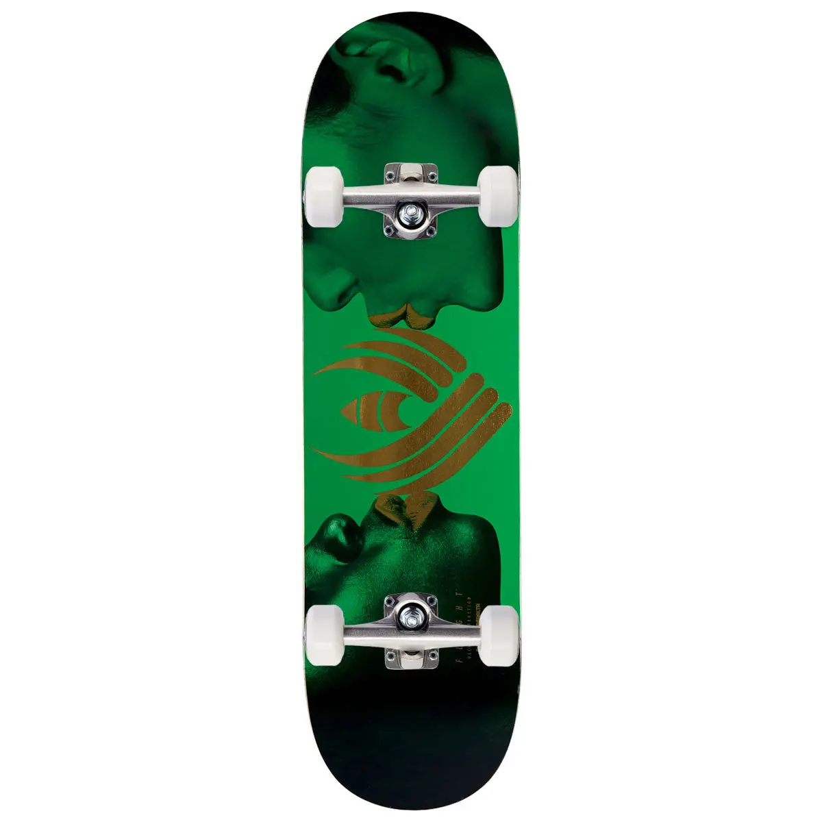 Flight Kiss Skateboard Complete - Green/Gold Foil - 8.50" 1
