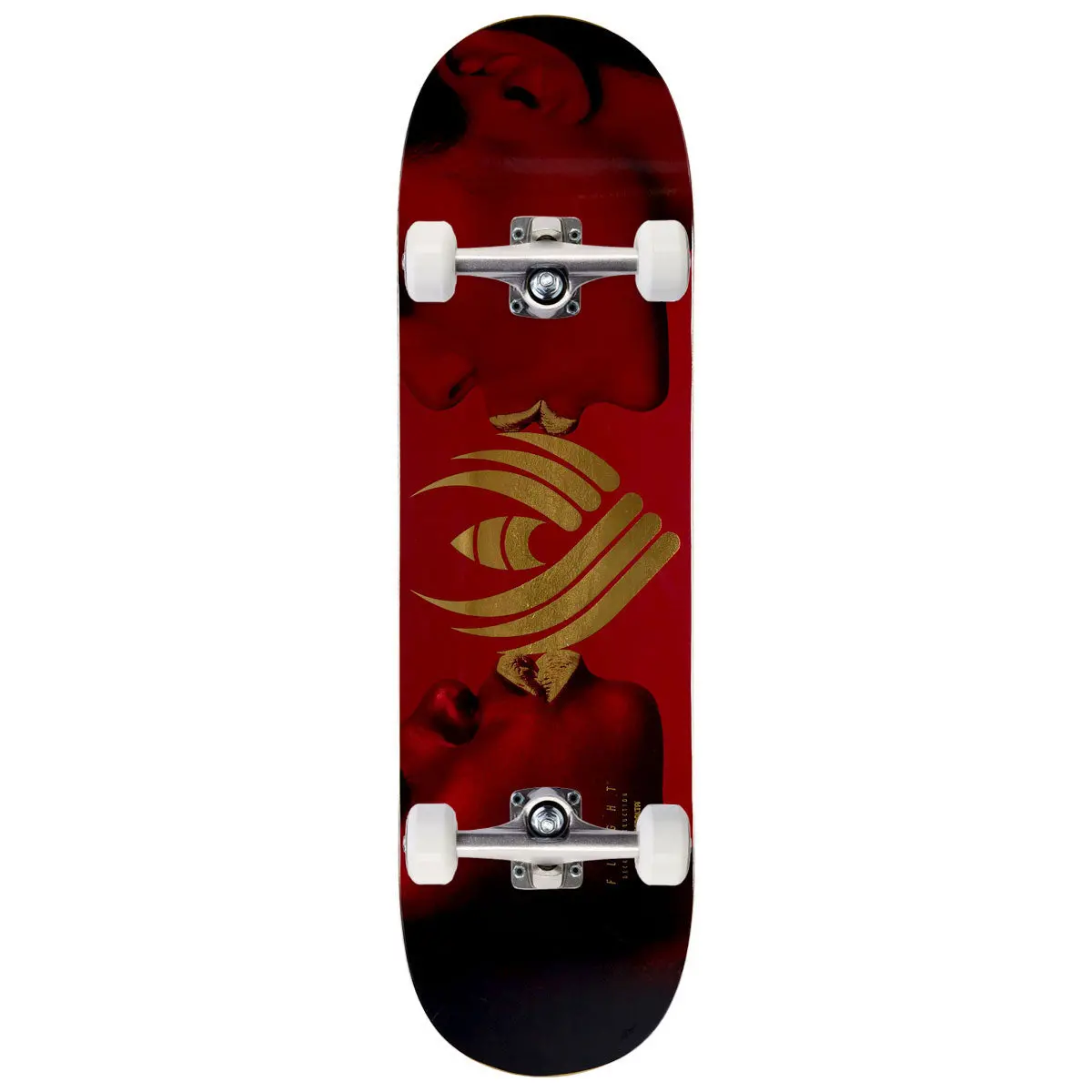 Flight Kiss Skateboard Complete - Burgundy/Gold Foil - 8.75" 1