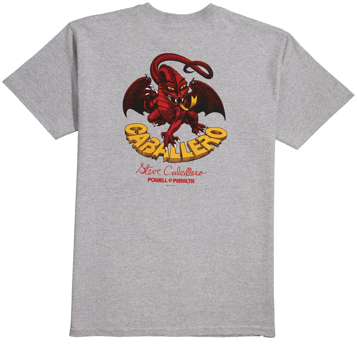 Powell-Peralta Cab Classic Dragon Ii T-Shirt - Athletic Heather 1