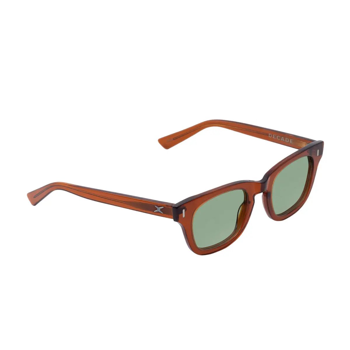 Decade Earl 50S Sunglasses - Coffee Acetate/Green Cr39 1