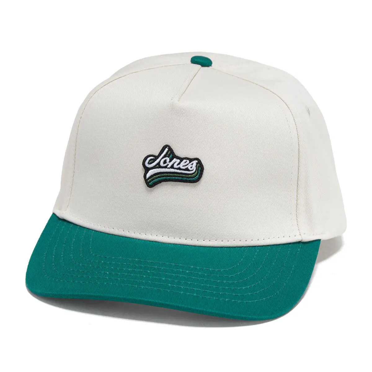 Jones Legacy Script Snapback Hat - Natural/Green 1